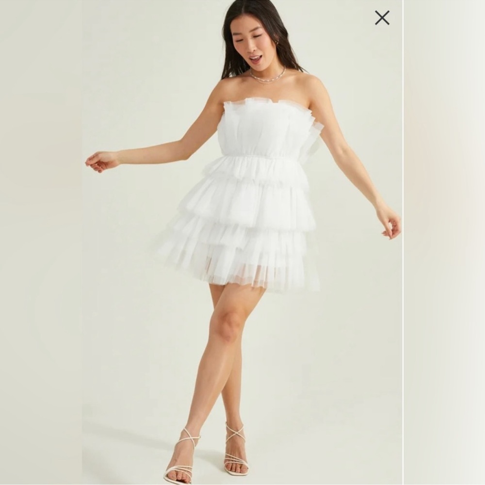 BRAND NEW Altar’d State Daria Tulle Dress - White
